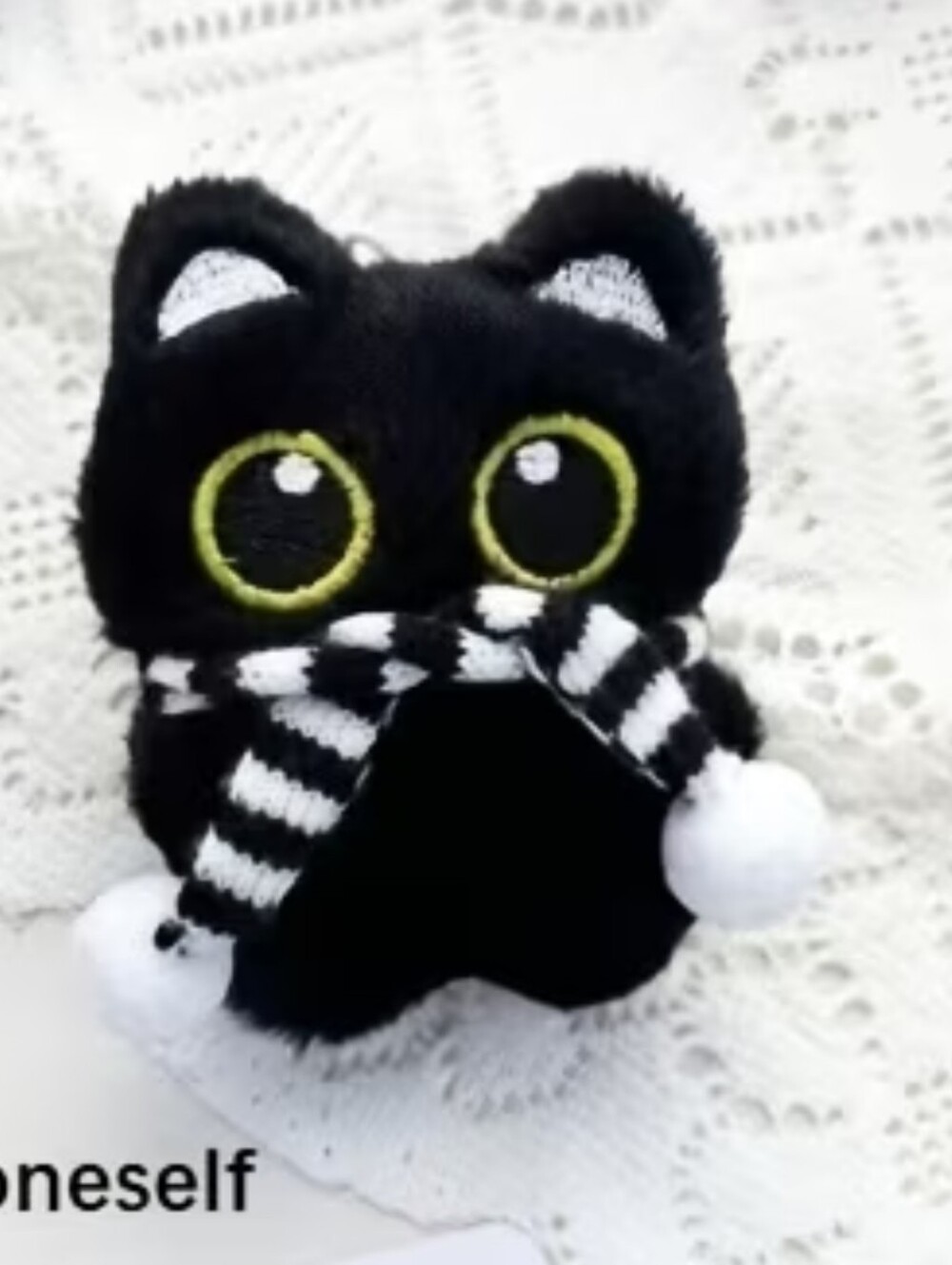 5/10๐ Black Cat W White/Black Scarf Mini Stuffie